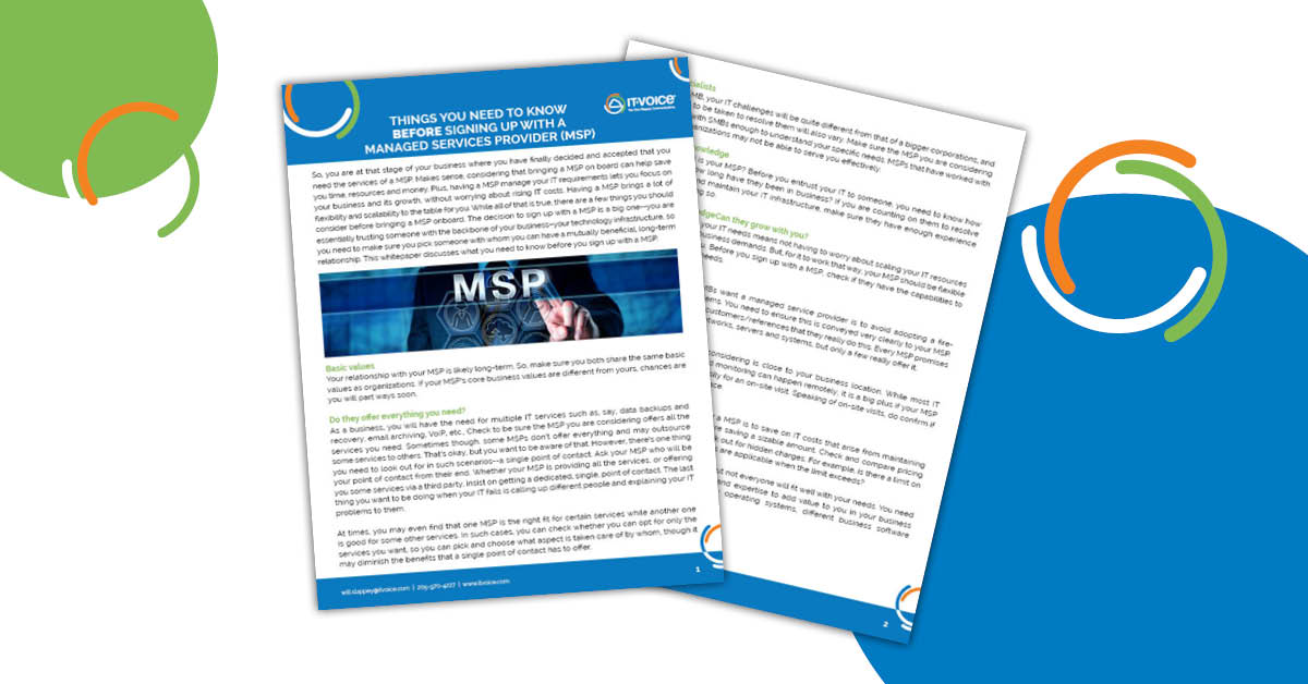 Fact Sheet: Things You Need to Know Before Signing Up with a Managed Service Provider (MSP)