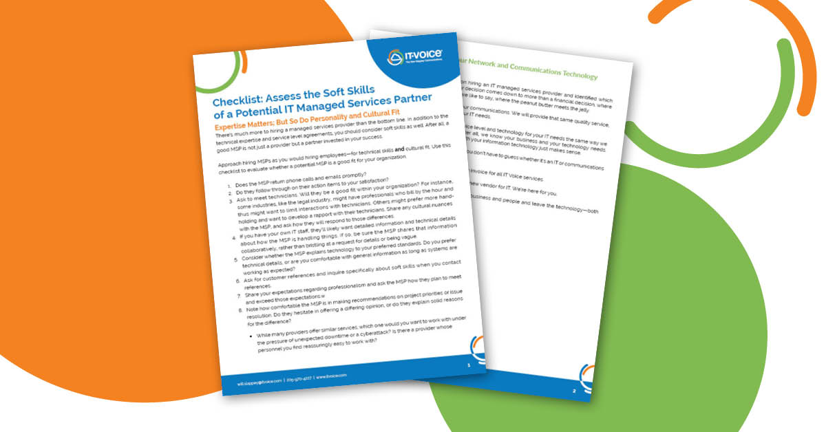 Checklist: Assess the Soft Skills of a Potential IT Managed Services Partner